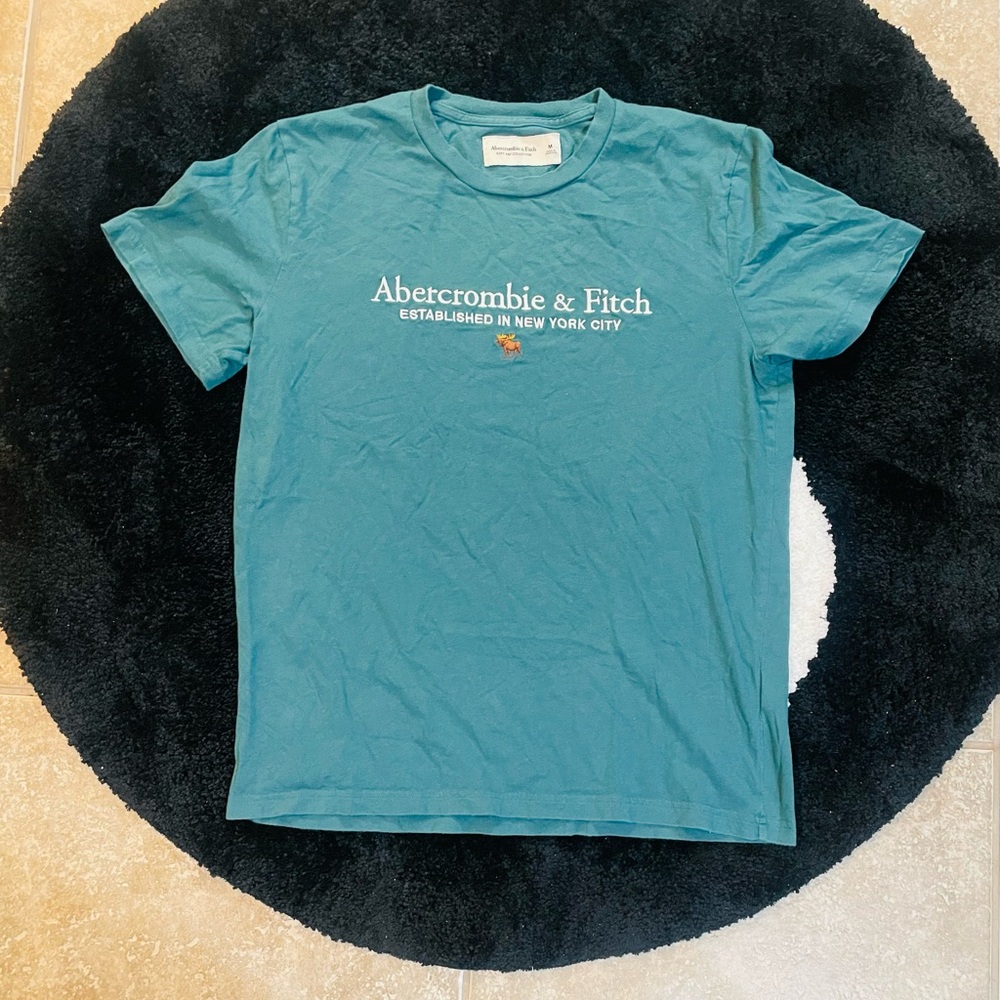 Abercrombie & Fitch Turquoise Short Sleeve Cotton Tee